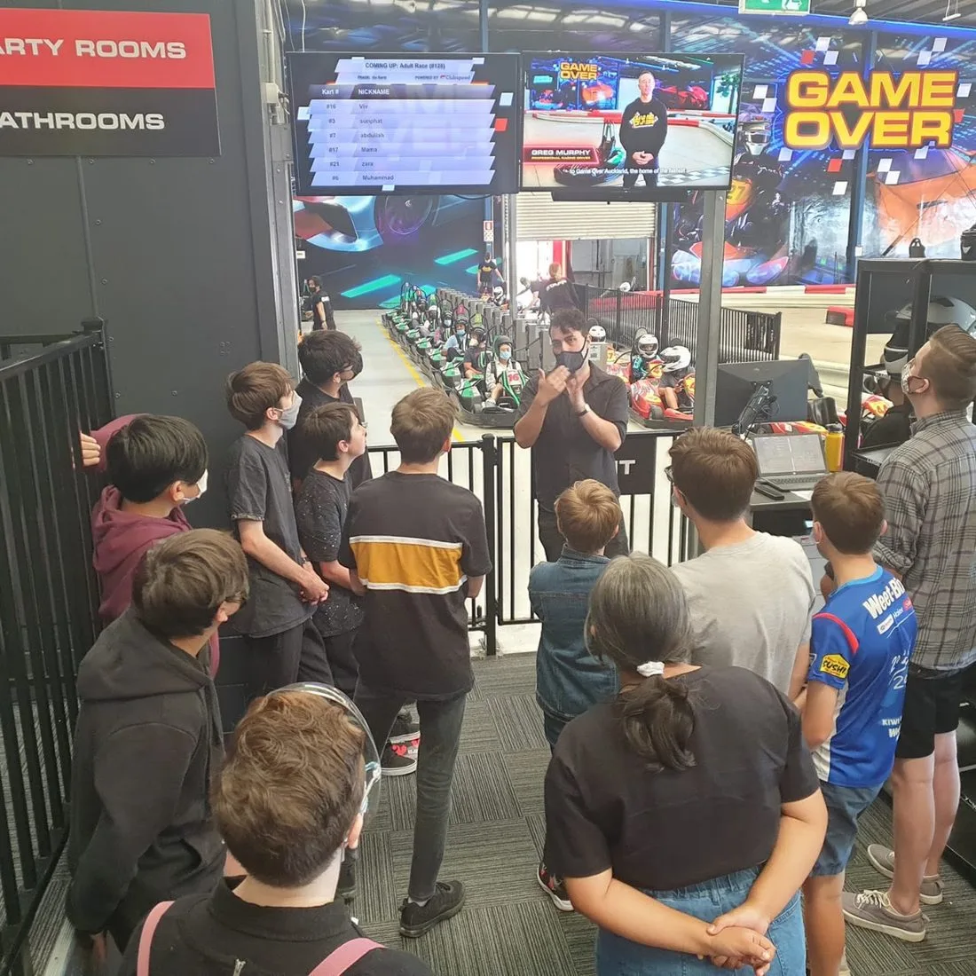 CODA youth group at an arcade outing